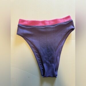 Aerie Purple and Pink High Cut Cheeky Size Small